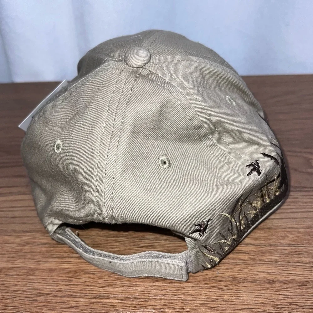 NWT Ducks Unlimited Tan & Camo Velcro  Hat | Outdoor Hunting Cap